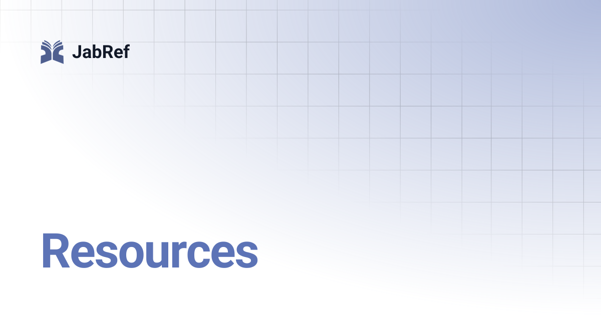 Resources | v5 | JabRef