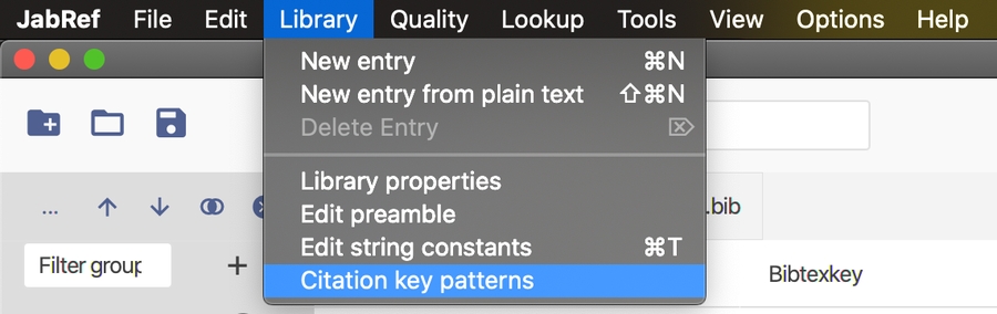 Library Citation key patterns