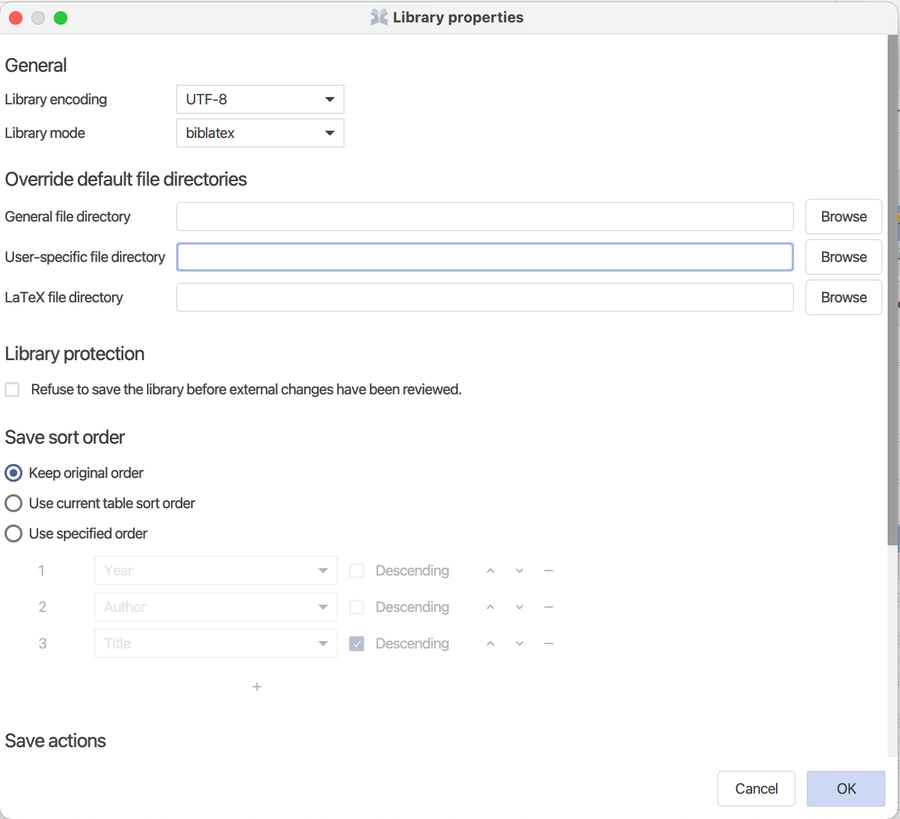 Override default file directories