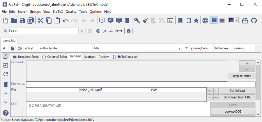 FindUnlinkedFiles - 09 - entry editor - General
